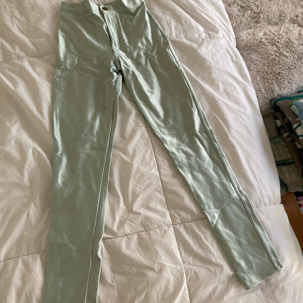 American apparel mint green disco pants